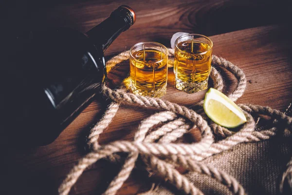 Rum Tequila, starke Getränke Vintage Foto — Stockfoto