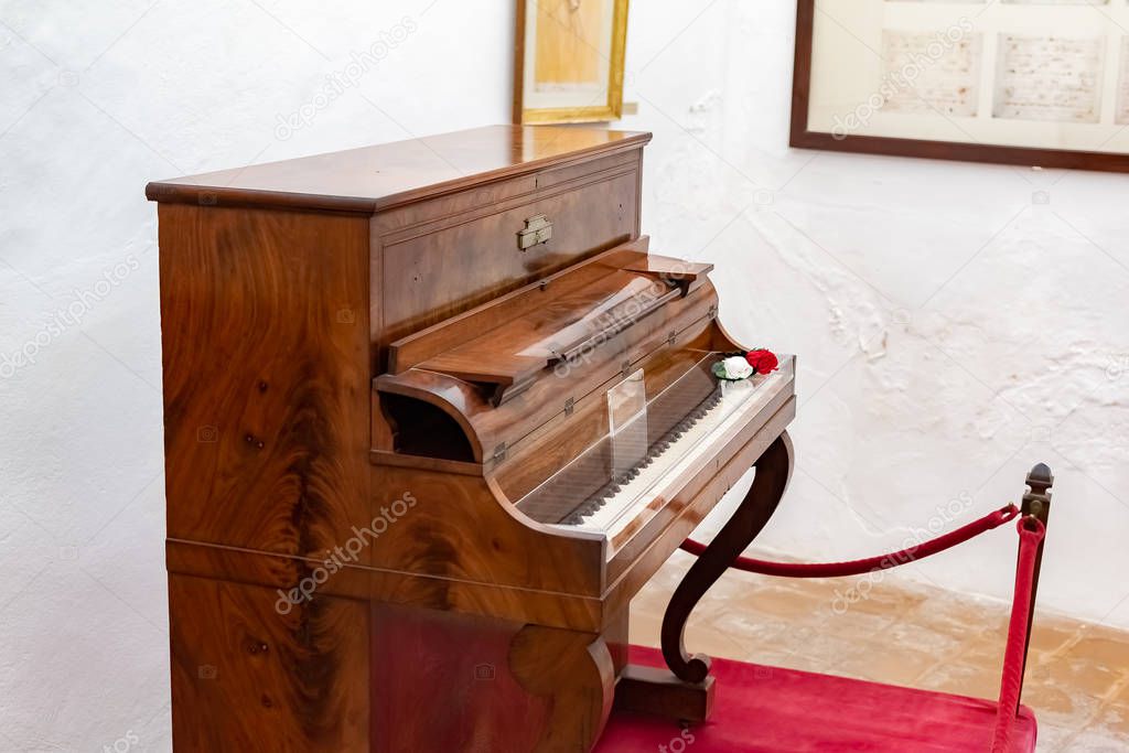 Chopin Piano in monastery of village Valldemossa, Mallorca
