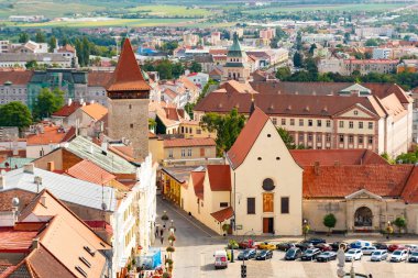 Tarihi ortaçağ kasabası Znojmo, Çek Cumhuriyeti, Avrupa 'nın güzel pitoresk şehri