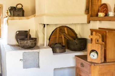 Chernivtsi, Ukrayna, Sep 15 2019 - Tipik eski ev Chernivtsi Yerel Mimarlık ve Yaşam Müzesi