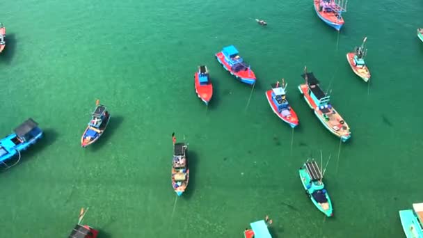 Barcos do teleférico mais longo situado na ilha Phu Quoc, no Vietnã do Sul, Full HD vídeo — Vídeo de Stock