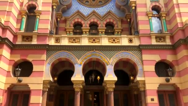 Prague, Czech Republic, 15 May 2019 - Interior of The Jerusalem Synagogue in Prague, Czech Republic, 4k footage video — 비디오