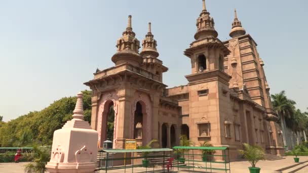 Templo Sarnath en Varanasi de la India, video de 4k imágenes . — Vídeos de Stock