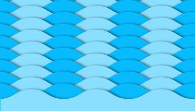 Kağıt kesim şekilli soyut dalga arkaplanı, web pankartı tasarımı, indirim kartı, promosyon, broşür düzeni, reklam, reklam, yazdırma medyası.