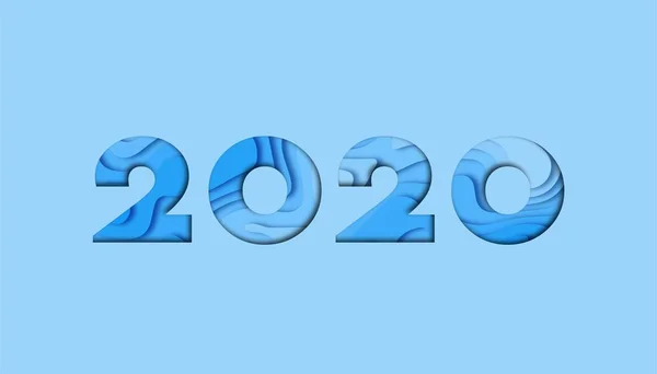 Sărbătoare Happy New Year 2020 fundal vectorial . — Vector de stoc