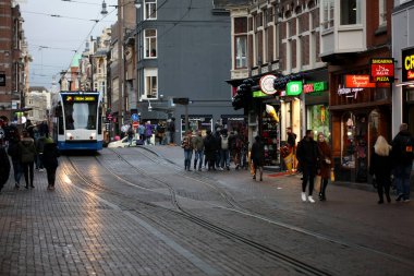 Amsterdam, Hollanda, 2 Aralık 2019 Merkez manzarası