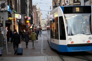 Amsterdam, Hollanda, 2 Aralık 2019 Merkez manzarası