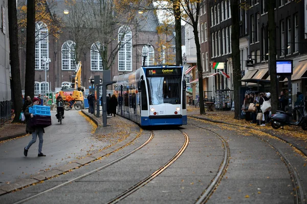 Amsterdam, Holandia, poniedziałek 2 grudnia 2019 widok na centrum hi — Zdjęcie stockowe