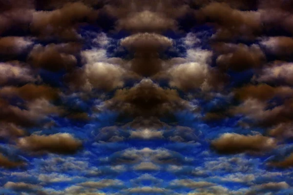 Double ciel psychédélique coloré multiplier édition fond hi — Photo