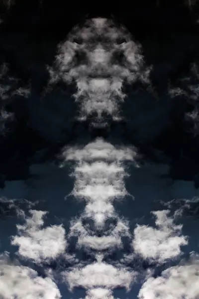 Dua warna langit psikedelik melipatgandakan latar belakang edisi hi — Stok Foto