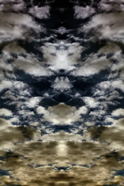 Doppelte bunte psychedelische Himmel multiplizieren Ausgabe Hintergrund hallo — Stockfoto