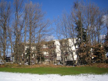 Plastira Gölü, Yunanistan, 25 Ocak 2020 Kış ve kar