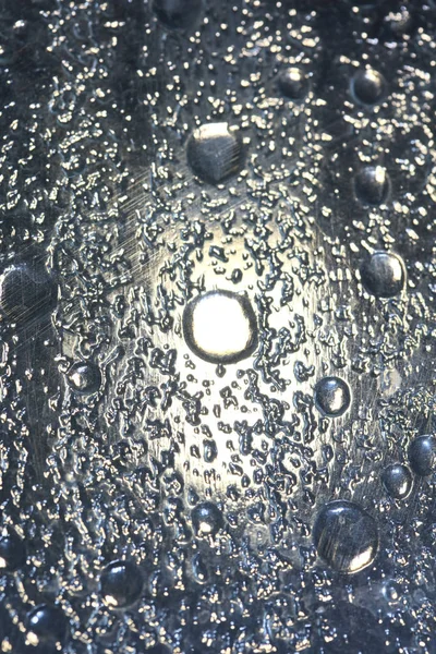 Bolhas de água macro abstrato janela do banheiro backgr de alta qualidade — Fotografia de Stock