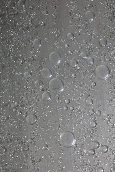 Su kabarcıkları makro soyut banyo penceresi yüksek kaliteli arka plan — Stok fotoğraf