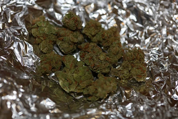 Cannabis medizinische amg skunk makro hintergrund stock photography pr — Stockfoto