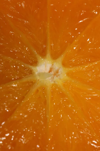 Geschnitten Orange Zentrum Makro Makro Hintergrund Hohe Qualität — Stockfoto