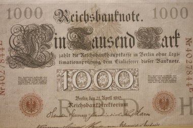 Old original german money macro background fifty megapixels stock photography clipart