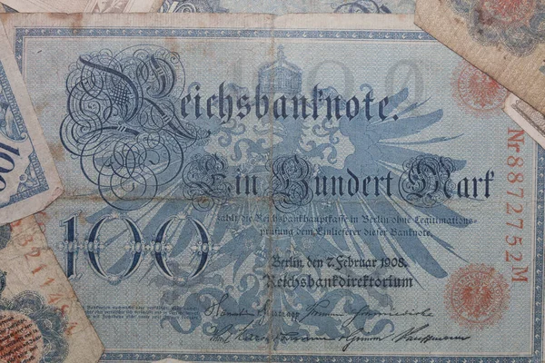 Altes Original Deutsches Geld Makrohintergrund Fünfzig Megapixel Stock Photography — Stockfoto