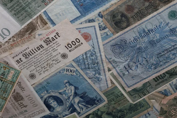 Stare Oryginalne Niemieckie Pieniądze Makro Tło Pięćdziesiąt Megapikseli Stock Photography — Zdjęcie stockowe