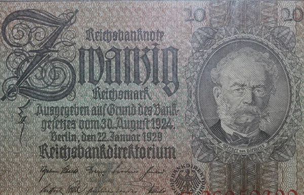 Altes Original Deutsches Geld Makrohintergrund Fünfzig Megapixel Stock Photography — Stockfoto