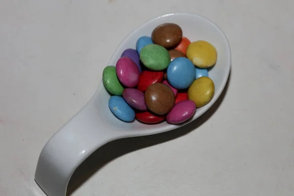 Smarties Sladkosti Makro Pozadí Vysoká Kvalita — Stock fotografie