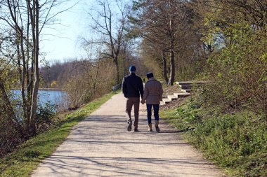 Dorsten, Almanya, 30 Mart 2020 Lippe Nehri yüksek kaliteli arka plan baskısı