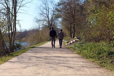 Dorsten, Almanya, 30 Mart 2020 Lippe Nehri yüksek kaliteli arka plan baskısı