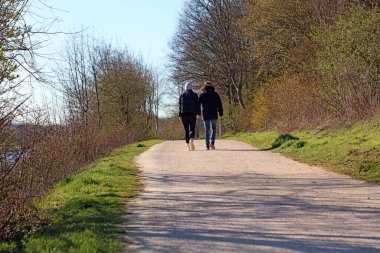 Dorsten, Almanya, 30 Mart 2020 Lippe Nehri yüksek kaliteli arka plan baskısı