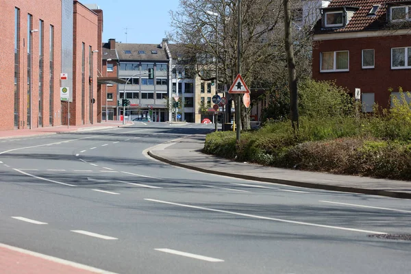 Dorsten Deutschland Montag April 2020 Stadtaktivität Mit Coronavirus Hochwertigen Hintergrunddrucken — Stockfoto