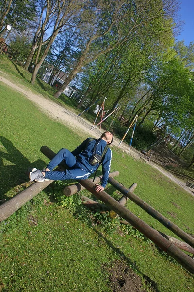 Dorsten Alemanha Sábado Abril 2020 Pessoas Atividade Homem Sozinho Modelagem — Fotografia de Stock