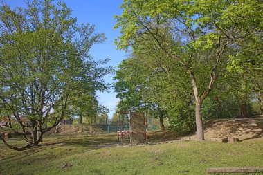 Dorsten şehri Kuzey Almanya 'ya bakıyor. Arka planda yüksek kaliteli baskılar.