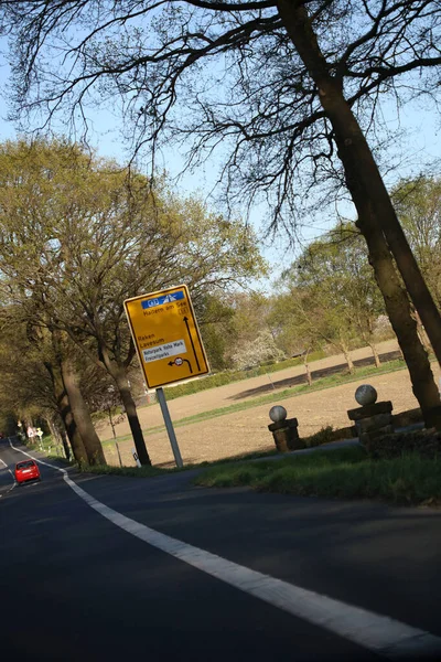 Estrada Carro Dorsten Para Haltern Ver Norte Alemanha Impressões Fundo — Fotografia de Stock