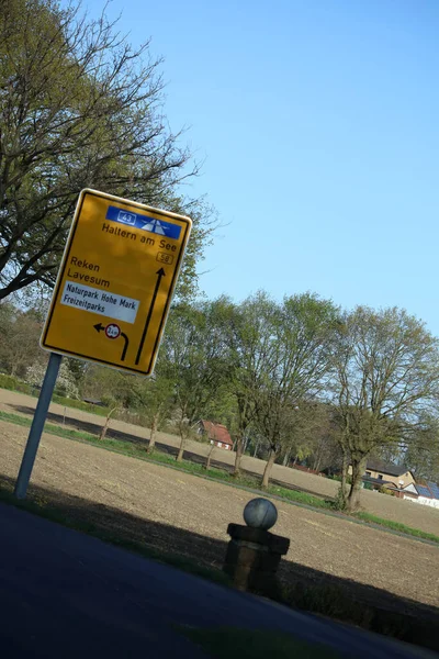 Estrada Carro Dorsten Para Haltern Ver Norte Alemanha Impressões Fundo — Fotografia de Stock