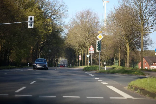 Στο Δρόμο Που Οδηγεί Από Dorsten Haltern Δείτε Βόρεια Γερμανία — Φωτογραφία Αρχείου