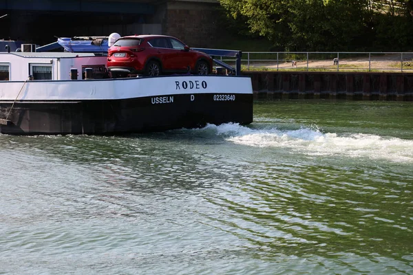 Dorsten Germania Può Lippe Fianchi Del Fiume Con Popoli Attività — Foto Stock