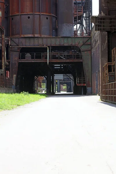 Verlassenes Industriegebiet Altes Fabrikgelände Landschaftpark Duisburg Nord Hochwertiger Hintergrunddruck — Stockfoto