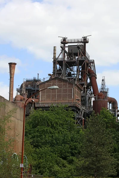 Abandonado Industrial Antigua Fábrica Landschaftpark Duisburg Nord Impresión Fondo Alta — Foto de Stock