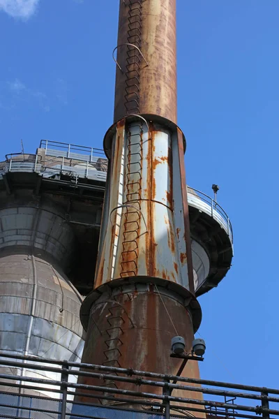 杜伊斯堡州立工业园区废弃旧厂区高质量背景印刷 — 图库照片