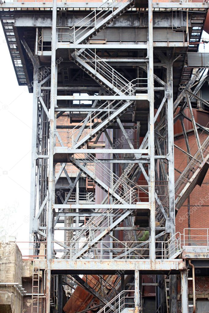 Abandoned industrial old factory area landschaftpark Duisburg nord high quality background print