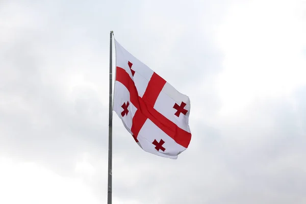 Georgian flag waving in the wind