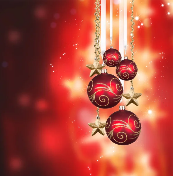 圣诞装饰 庆祝概念 装饰球 — 图库照片