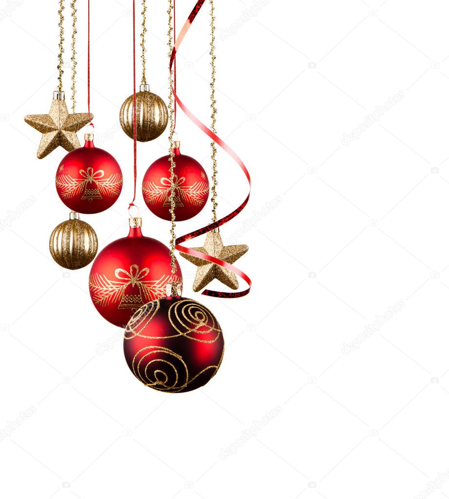 Christmas decoration. Celebration concept. Decoration ball 
