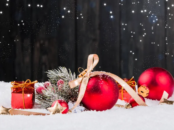 Fondo de Navidad con decoraciones —  Fotos de Stock