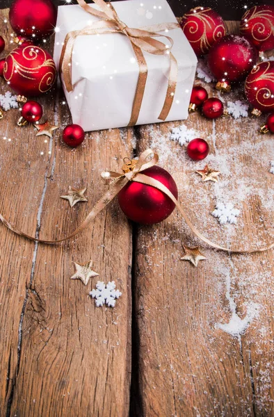 Jul bakgrund med dekorationer — Stockfoto