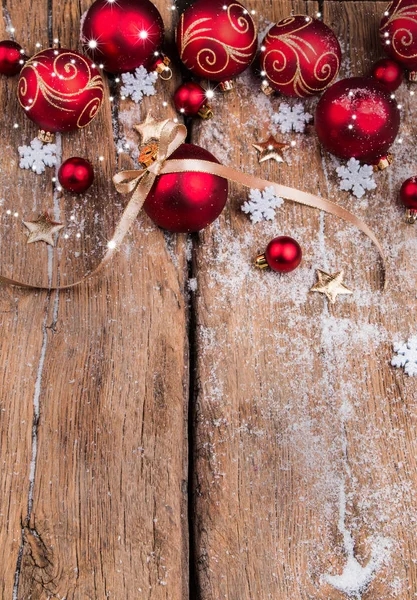 Weihnachten Hintergrund mit Dekorationen — Stockfoto