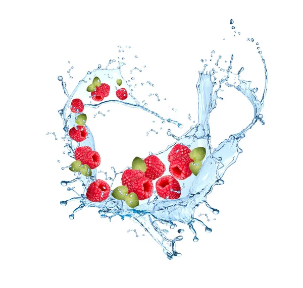 果実と水のしぶき — ストック写真