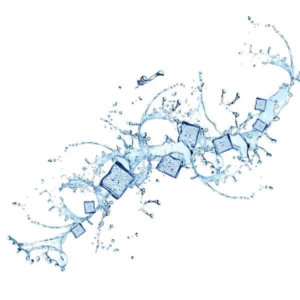 Плескіт води ізольовані — стокове фото