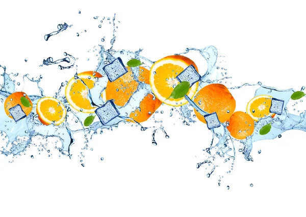 Víz-splash narancs — Stock Fotó