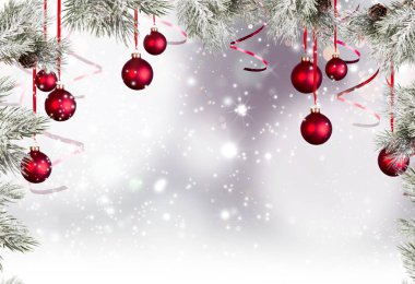 Noel dekorasyonu. Kutlama topu ve diğer dekorasyon. 