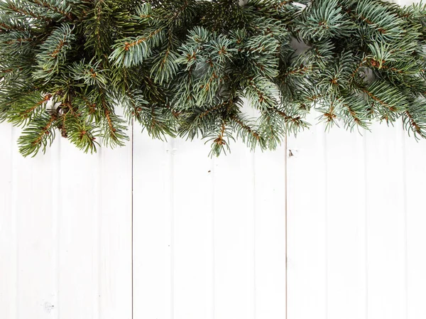 Weihnachtskomposition Weihnachtsdekoration Ribbbot Tannenzapfen Kiefer Auf Holztisch Flache Lage Kopierraum — Stockfoto